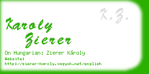 karoly zierer business card